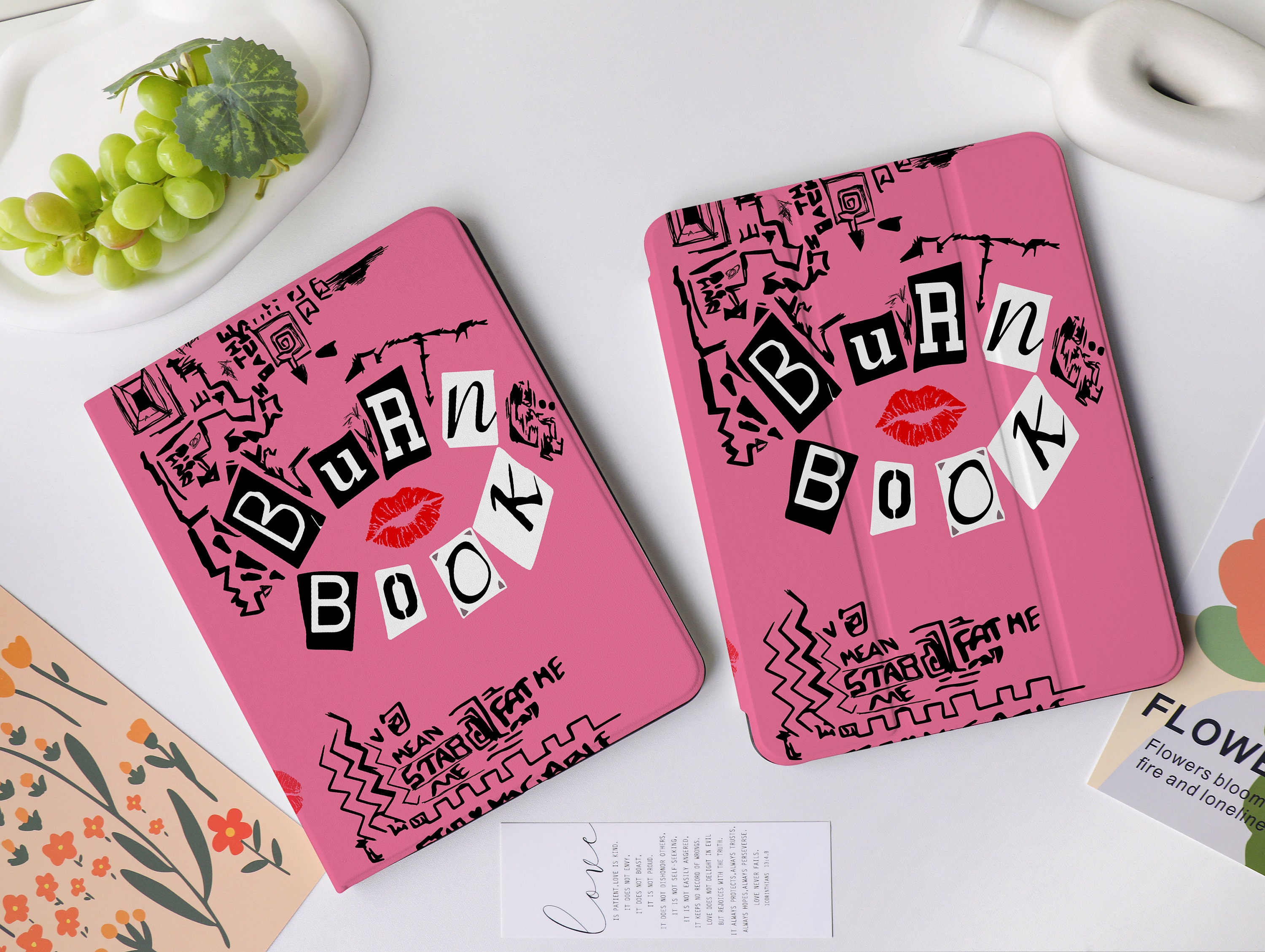Burn Book iPad Case for iPad Air 4/5 iPad 10 10.9 2022 iPad Pro 12.9