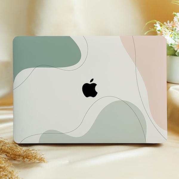 Sage Green Island Personalized Hard Protective Case for Macbook Pro 13”, 2022 M2 Air Pro, Laptop Hard Case for 12/13/14/15/16 inch