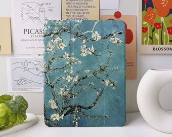 Apricot Blossom Painting iPad Case for iPad Air 4/5 iPad 10 10.9" 2022 iPad Pro 12.9'' 2021 Pro 11" 2022 iPad Mini 6/5/4, iPad cover