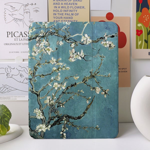 Apricot Blossom Painting iPad Case for iPad Air 4/5 iPad 10 10.9" 2022 iPad Pro 12.9'' 2021 Pro 11" 2022 iPad Mini 6/5/4, iPad cover