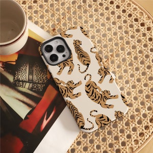 Etui na iPhone'a w stylu vintage tygrys na iPhone'a 15 14 13 12 11 Pro Max etui 12 Mini XR XS etui na iPhone'a 7 8 14 15 Plus