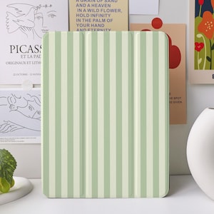 Green Stripes iPad Case for iPad Air 4/5 iPad 10 10.9&quot; 2022 iPad Pro 12.9&#39;&#39; 2021 Pro 11&quot; 2022 iPad Mini 6/5/4, iPad cover