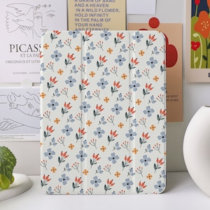 Indigo Plant Flower Custom iPad Case for iPad Air 4/5 iPad 10 10.9&quot; 2022 iPad Pro 12.9&#39;&#39; 2021 Pro 11&quot; 2022 iPad Mini 6/5/4, iPad cover