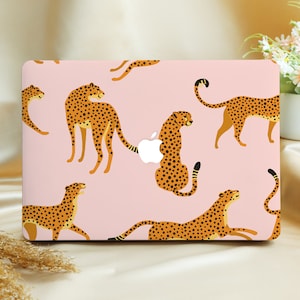 Pale Pink Leopard Personalized Hard Protective Case for Macbook Pro 13”, 2022 M2 Air Pro, Laptop Hard Case for 12/13/14/15/16 inch