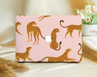 Pale Pink Leopard Personalized Hard Protective Case for Macbook Pro 13”, 2022 M2 Air Pro, Laptop Hard Case for 12/13/14/15/16 inch
