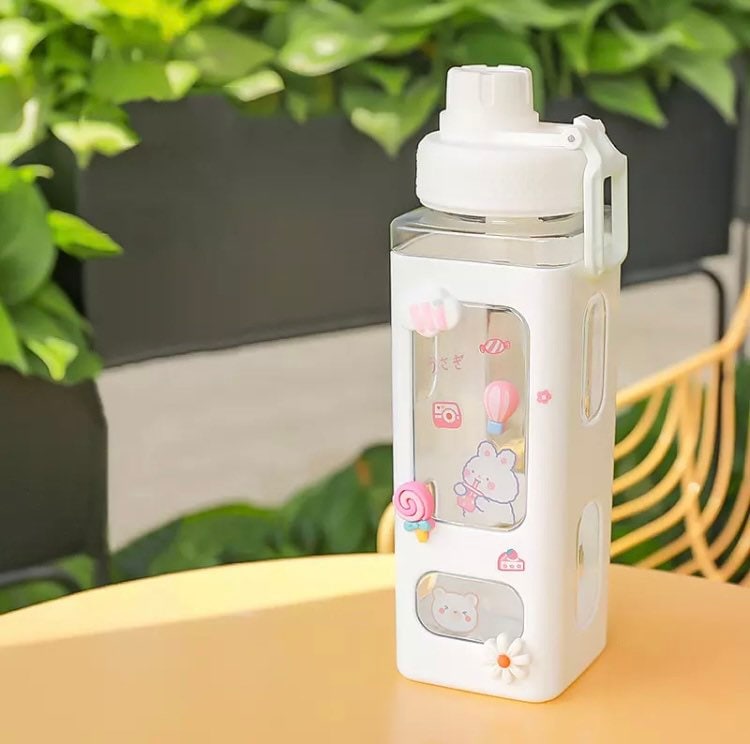 New Arrival School Kawaii Cute Kids Big Belly Cartoon Bear Water Bottle  with Straw Belt - China Water Bottle and Straw Water Bottle price