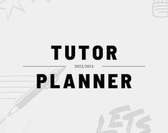 Tutor Planner, teacher planner, lesson planner, digital tutor planner