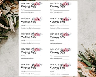 ¿Qué tan grande es la barriga de mamá? Juego/Actividad para Baby Shower