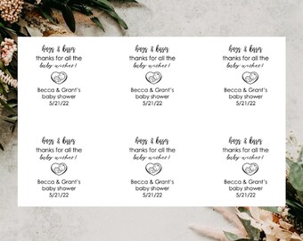 Etiquetas para regalos de baby shower