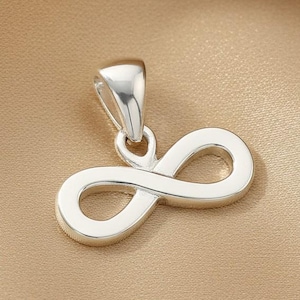 Pendentif infini en argent sterling 925, bijoux amour infini, breloque éternel minimaliste pour collier