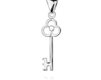 Key Pendant – 925 Sterling Silver Minimalist Necklace