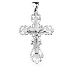 Sterling Silver 925 Crucifix Cross Pendant Ornate Christian Cross Jesus Christ Charm Necklace Unisex Religious Faith Jewellery Gift Present