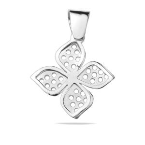Sterling Silver 925 Clover Pendant Four Leaf Necklace Good Luck Charm Unisex Elegant Jewellery Gift Present