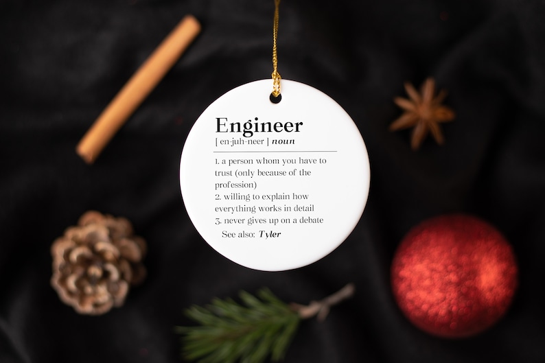 Personalized Engineer Ornament Funny Engineer Gift Etsy