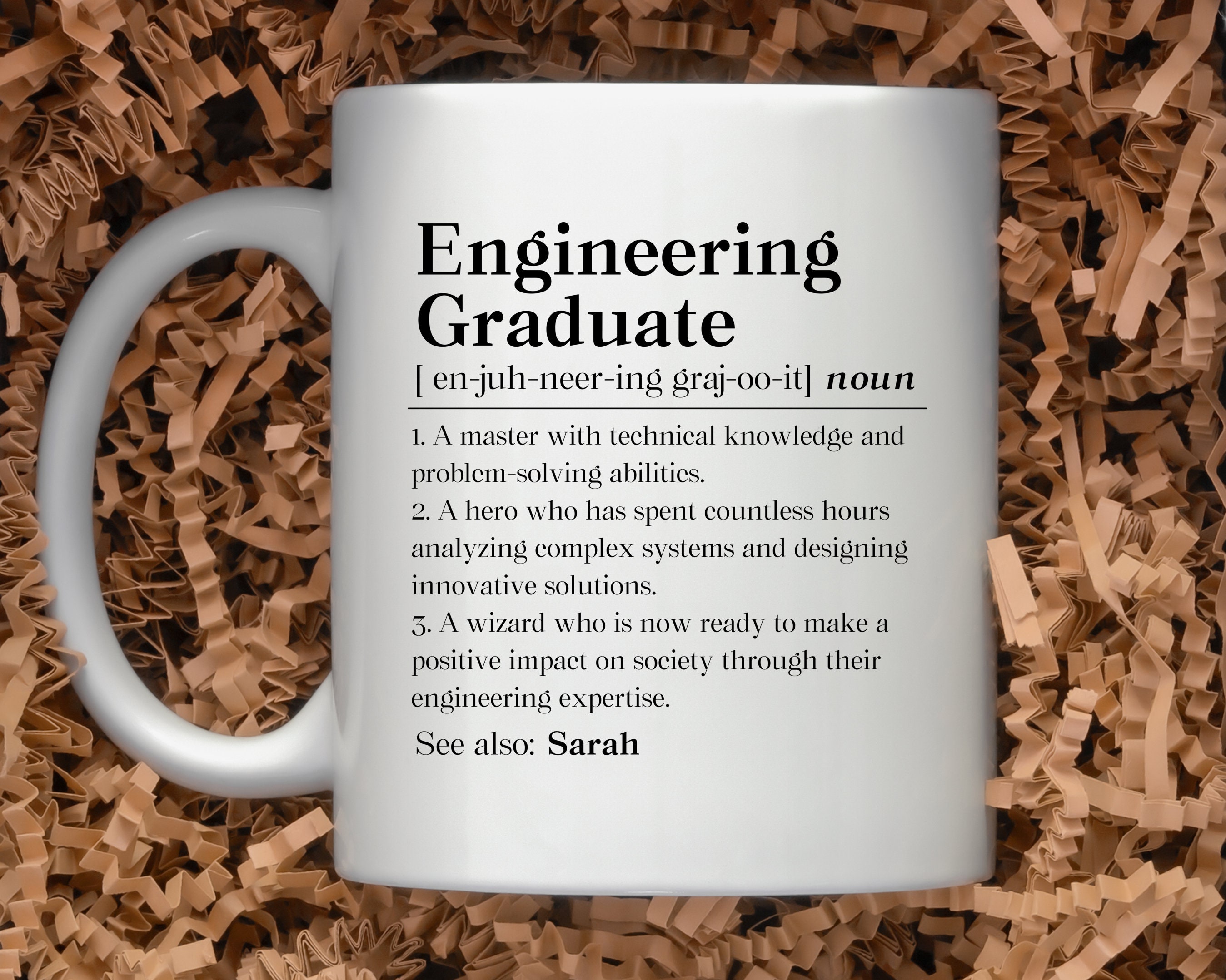 Personalized Engineer Graduation Mug, Custom Engineering Graduate Gift ...