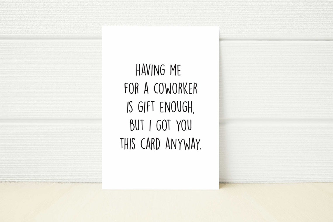 Small Cards Rude Co Worker Funny Coworker Greeting Card Card From Employee Gift for - Etsy