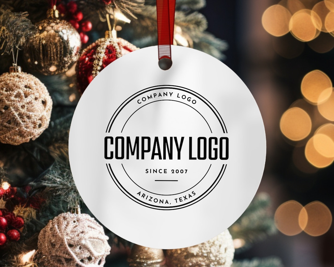 Custom Company Gift Ornament, Personalized Company Logo Gift, Small