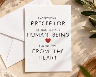 Preceptor Thank You Card, Nurse Preceptor Appreciation Gift, Nurse Week Greeting Card, Nurse Preceptor Folded Card, Preceptor Thank You Gift