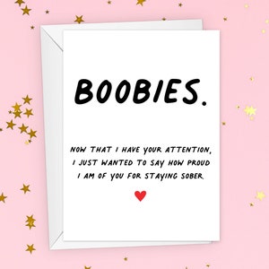Funny Sobriety Card, Sobriety Gift For Men, For Him Greeting Card, Happy Soberversary Folded Card, 6 Months Sober Card, Funny Sobriety Gift
