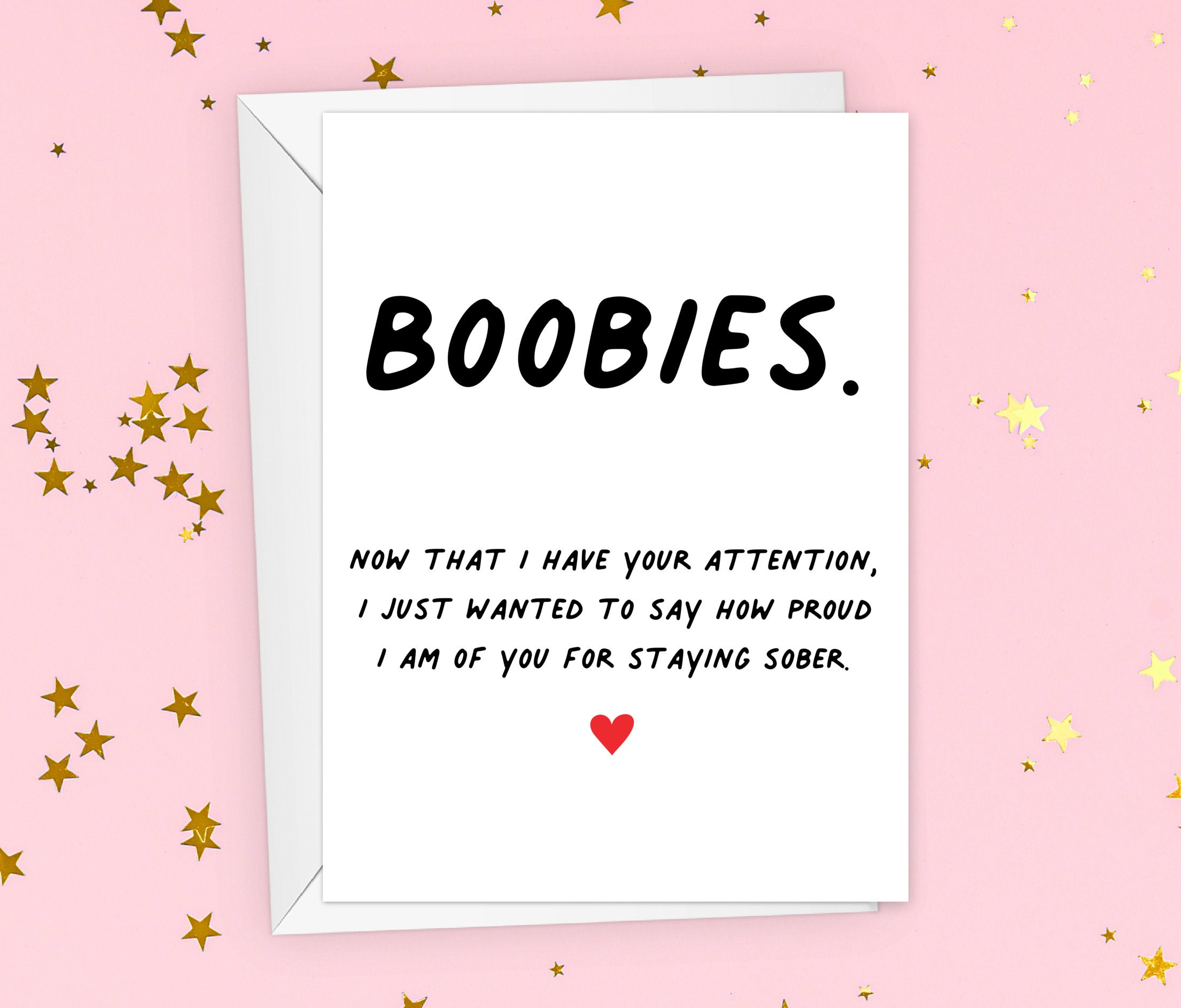 Funny Sobriety Card, Sobriety Gift For Men, For Him Greeting Card, Happy Soberversary Folded Card, 6 Months Sober Card, Funny Sobriety Gift
