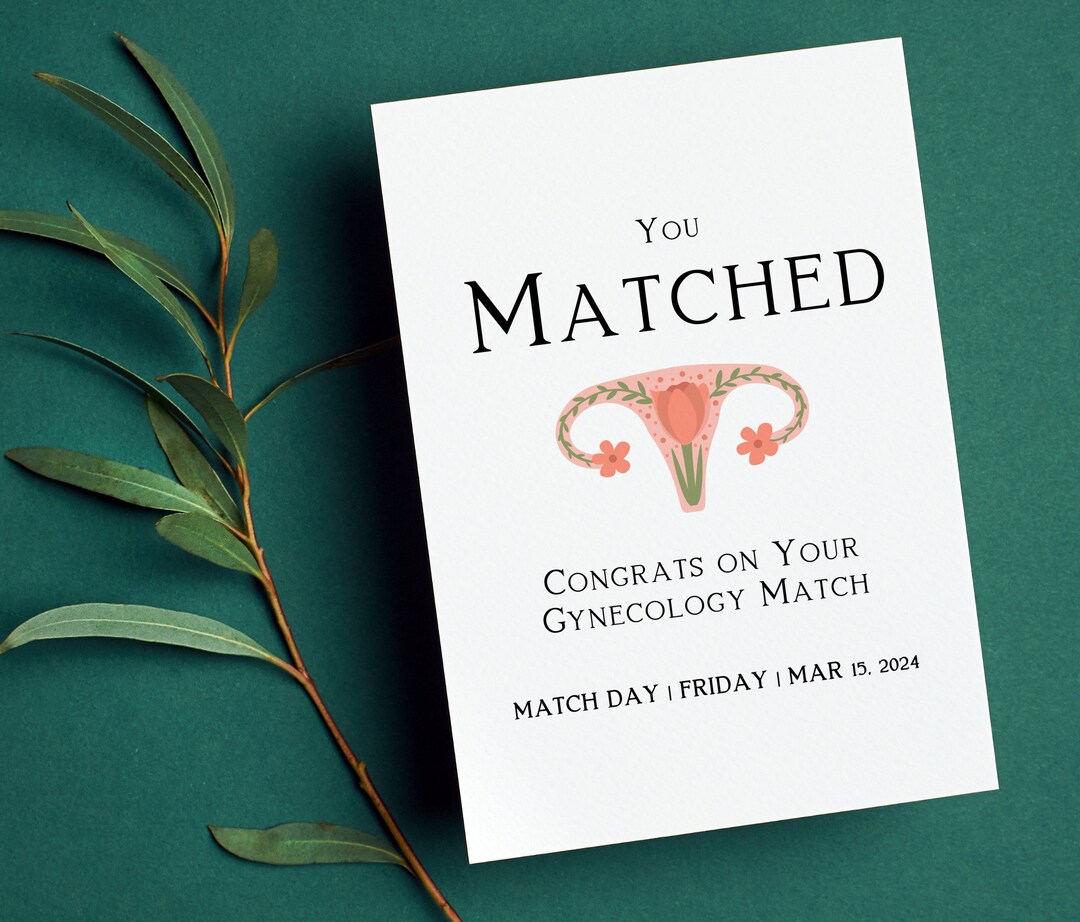 Personalized Gynecology Resident Card, Obgyn Match Day Gift, Gynecology ...