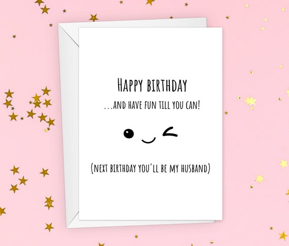 Happy Birthday Fiancé Card, Fiance Birthday Card, Fiancé Birthday