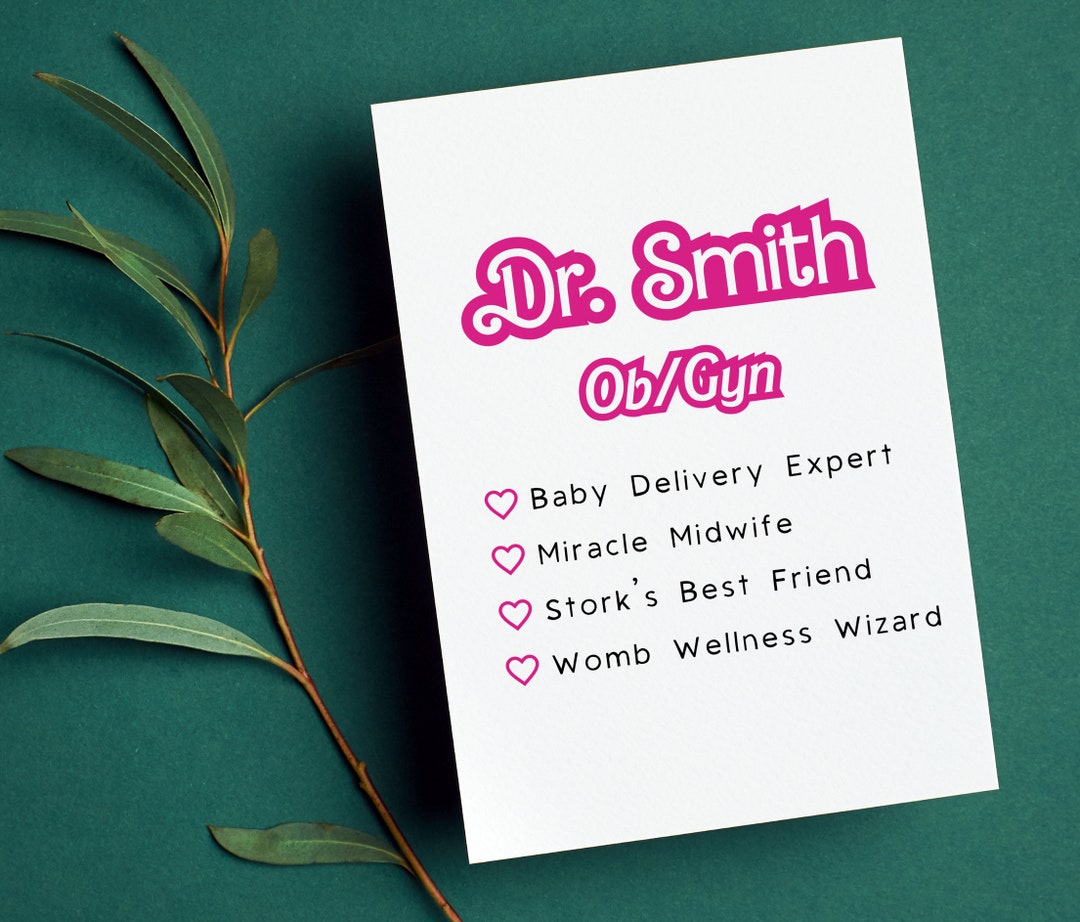 Personalized Obgyn Resident Card, Ob/gyn Definition Gift, Gynecology ...