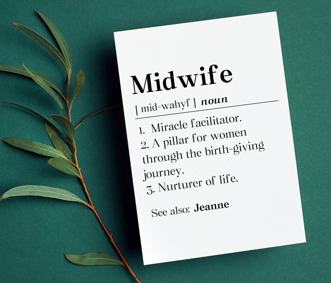Personalized Midwife Birthday Card, Custom Midwife Gift, Midwife Thank ...