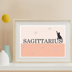 Sagittarius Cat Zodiac Artwork