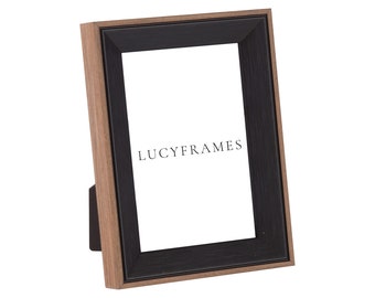 Adina Black Picture Frame, Rustic Hardwood 8x10, Handmade in USA