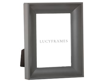 Gray Wedged Picture Frame, Solid Wood, Modern Farmhouse Decor - Alejandra Style