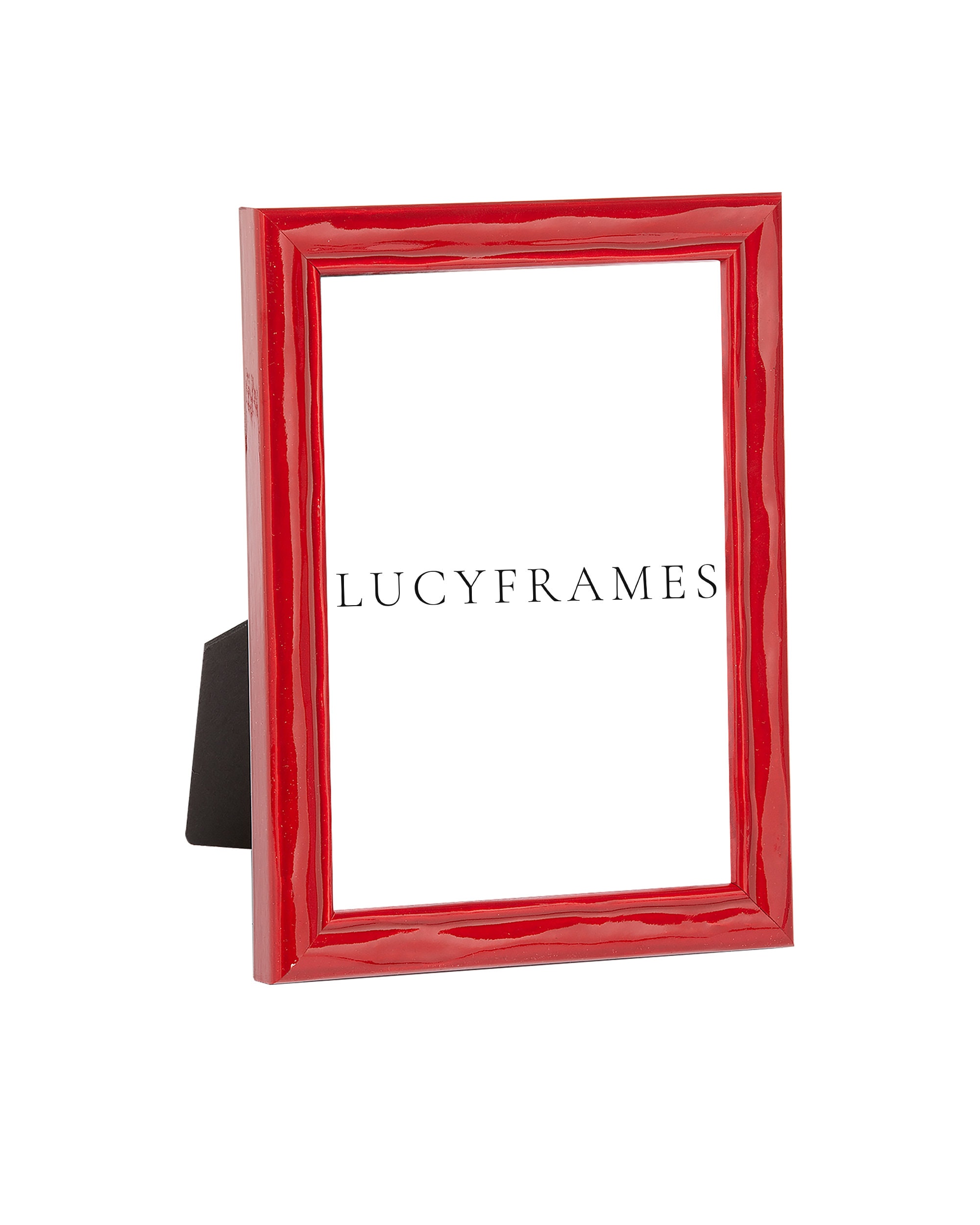 Rebeca Red Frame. Red Picture Frame. Modern Picture Frame. Sparkle Frame.  Modern Picture Frame. Minimal Photo Frame. Glossy red frame 5x7