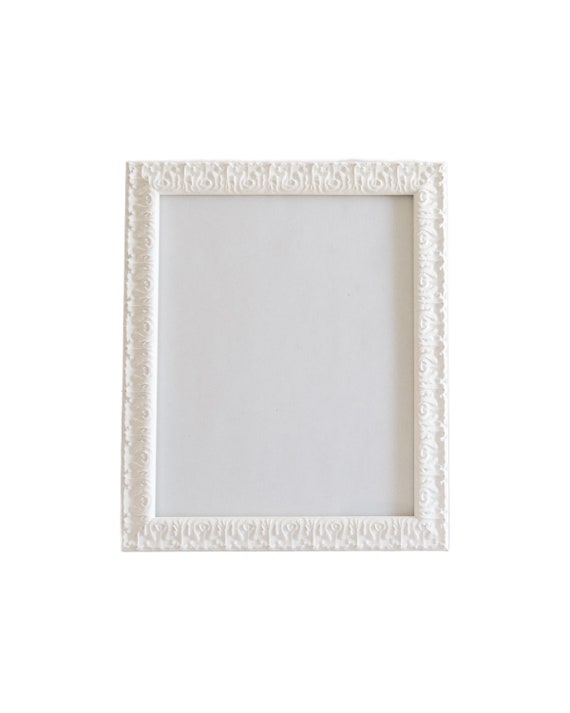 Sofia White Frame. Picture Frame White Ornate. Ornate Antique Feel Frame.  Contemporary Ornate Frame. Picture Frame Tabletop. 5x7, 4x6 Frame. 