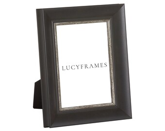 Isobel Black Picture Frame, Thin Solid Wood, Classic Tabletop Style