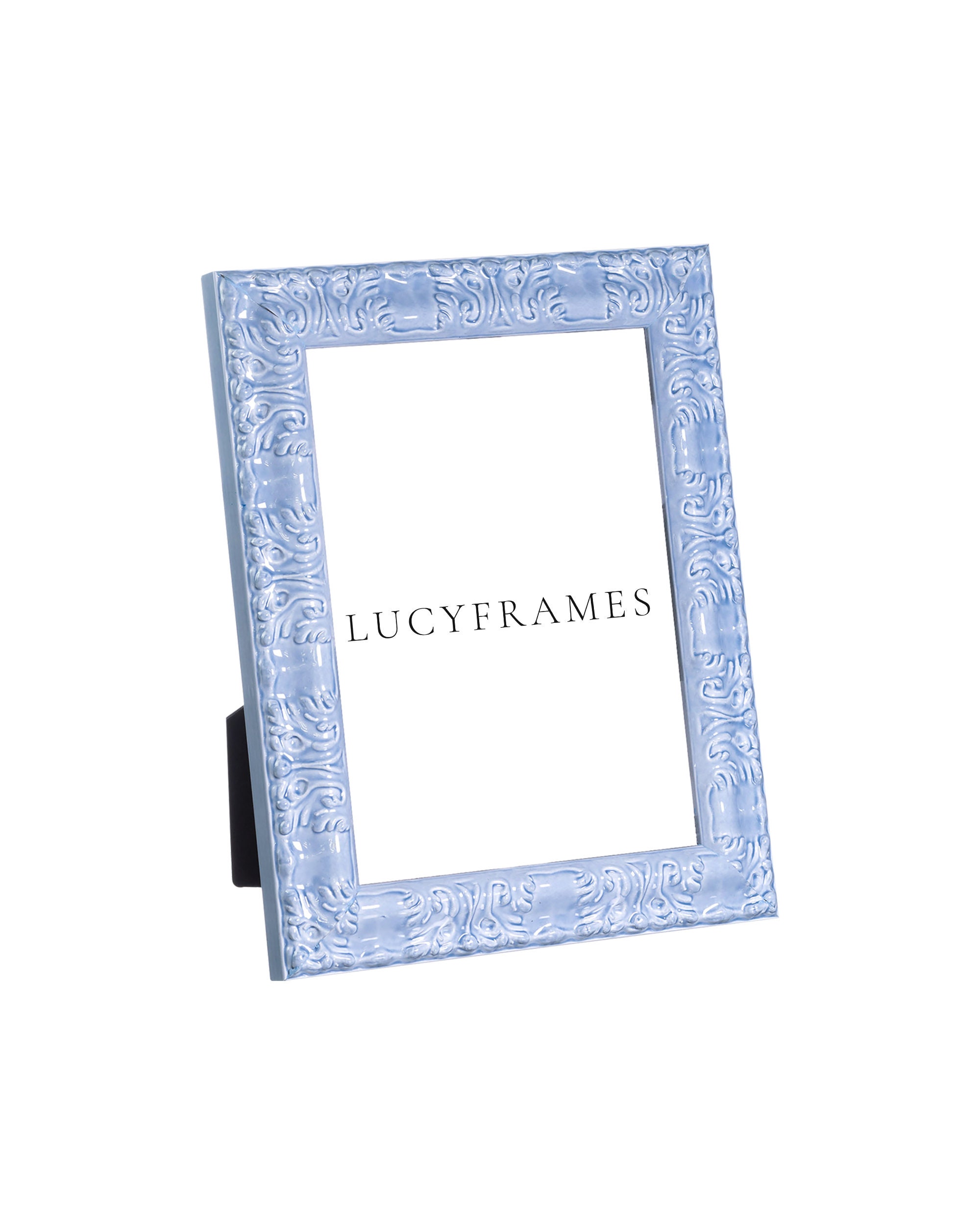 Blue frill frame フォトフレーム ヴィンテージ Navy Blue Picture Frame Set Upcycled Vintage Rustic Shabby