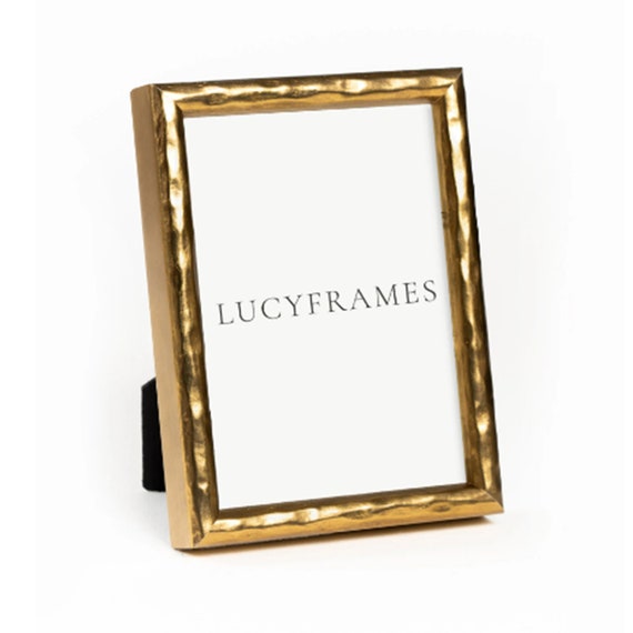 Textured Gold Frame. Gold 5x7 Picture Frame. Easel Frame. Etsy