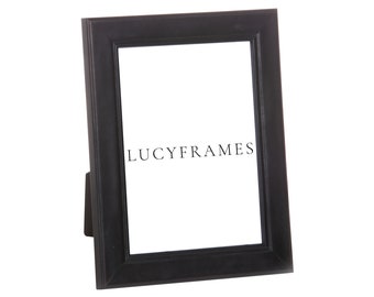 Black Hardwood Easel Picture Frame: Handmade in USA, 4x6 or 8x10 - Zelda Frames