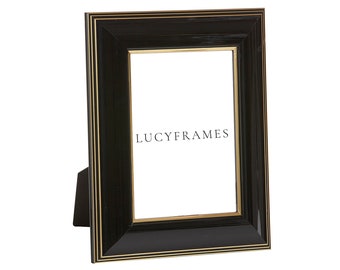 Diana Black and Gold Frame. Black and Gold Picture Frame. Picture Frame 8x10. Raw Solid Wood Frame. Modern Farmhouse Decor. Classic Style.