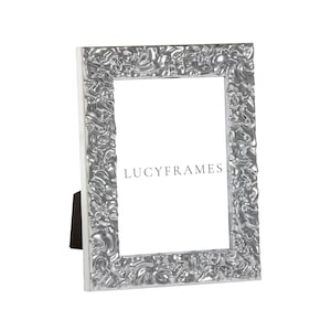 Casiopea Silver Frame. Traditional Decor. Silver Picture Frame. Sparkle Frame. Picture Frame 5x5. Home Décor. Antique Style Frame.