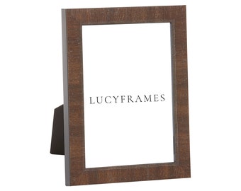 Handmade Dark Brown Wood Picture Frame - Traditional 4x6 - Angelica Style