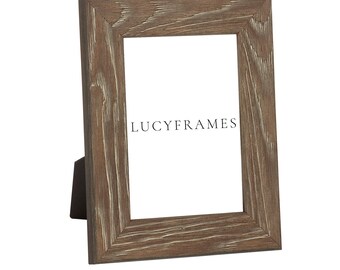 Rustic Gray Solid Wood Picture Frame, Handmade in US, 5x7 - Layla Frames