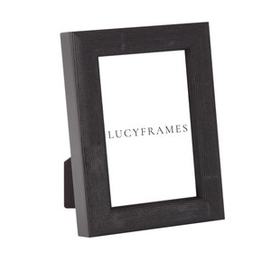 Deva Black Frame. Black Picture Frame. Textured Frame. Picture Frame 5x5. Frame with Stand. Tabletop Photo Frame. Artisan Picture Frames.