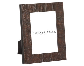 Alice Brown Picture Frame, Raw Solid Wood, Handmade in USA