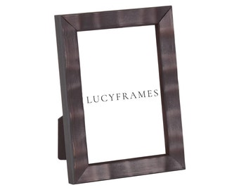 Hand Painted Dark Brown Picture Frame, Modern Sleek Glossy Finish - Vera Frames