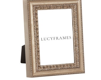 Henar Silver Picture Frame, Contemporary Ornate Style
