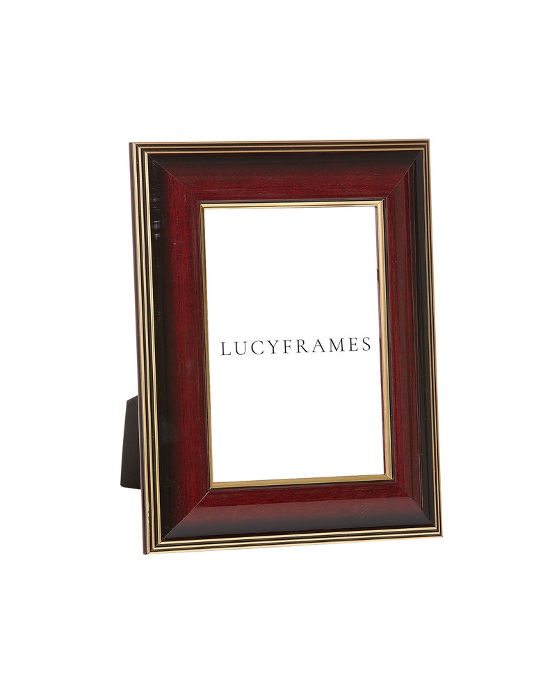 Red and Gold Diana Picture Frame, Traditional Wood Decor - Etsy