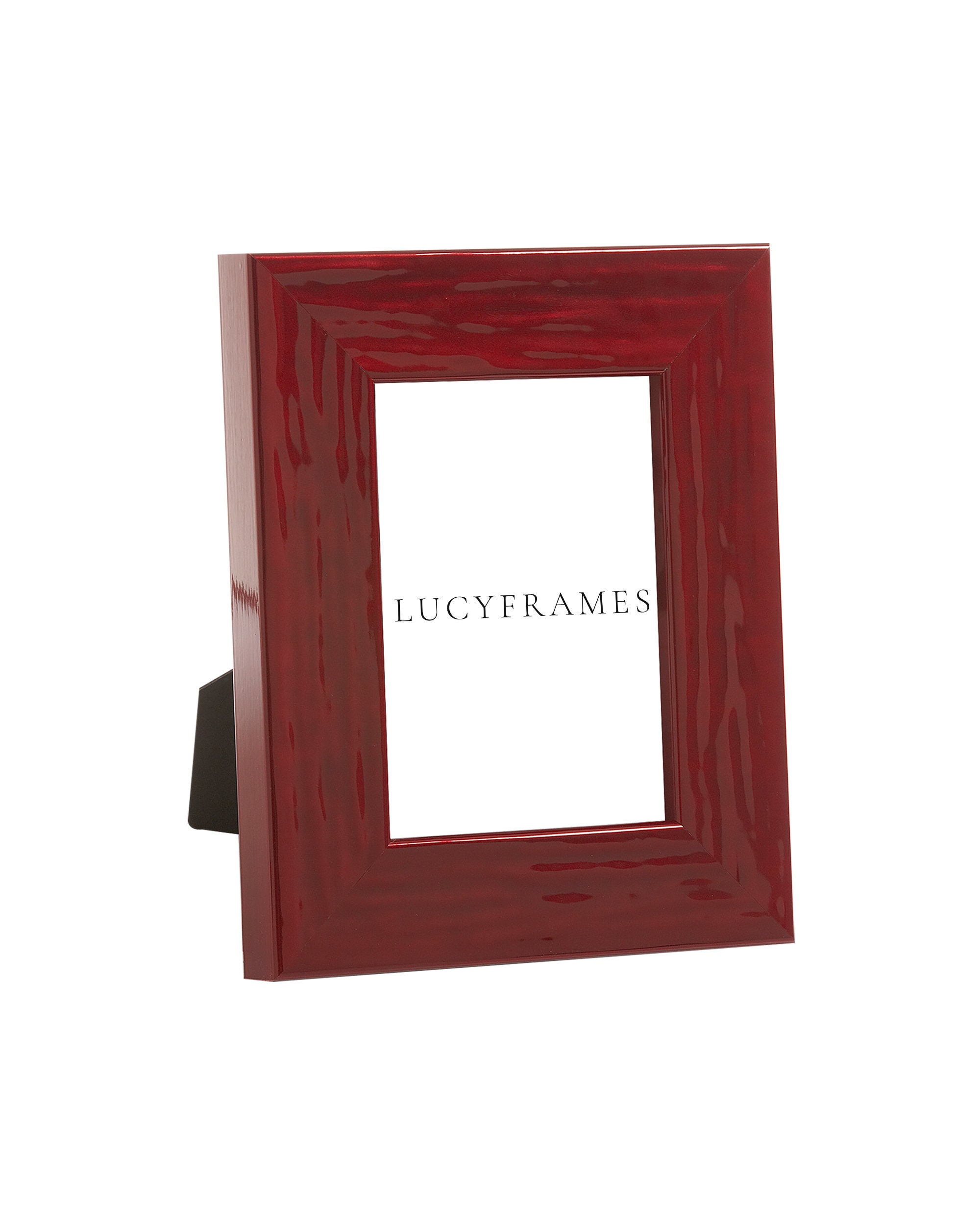 Rebeca Red Frame. Red Picture Frame. Modern Picture Frame. Sparkle Frame.  Modern Picture Frame. Minimal Photo Frame. Glossy red frame 5x7