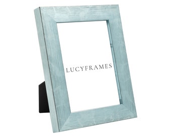 Light Blue Picture Frame, Modern Sleek Photo Frame - April Frames