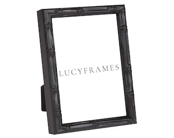 Black Wood Picture Frame, Eclectic Tabletop Photo Frame, 4x6 8x10 - Rosalinda Frames