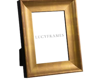 Tara Gold Picture Frame, Stained Wood Artwork Frame, Handmade in US